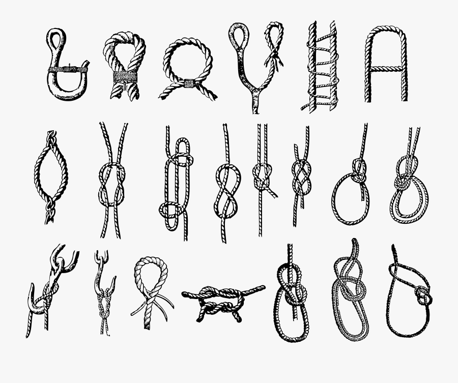 Free Clip Art "seizings, Hitches, Splices, Bends And - Hitches And Knots, Transparent Clipart