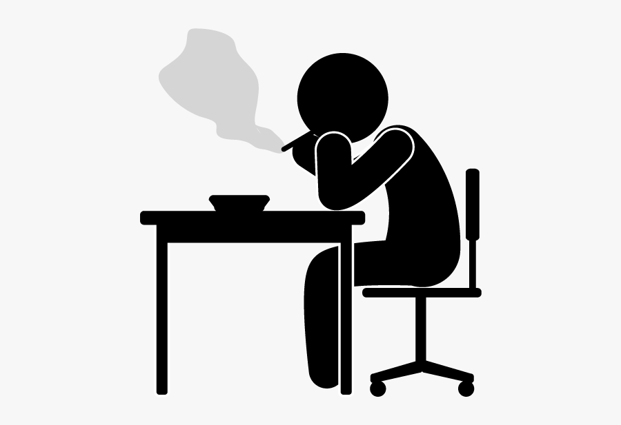 Student At Desk Clipart Black And White, Transparent Clipart