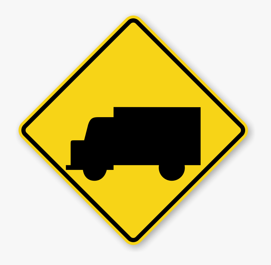 Blank Road Signs Png - Street Sign With A Truck, Transparent Clipart