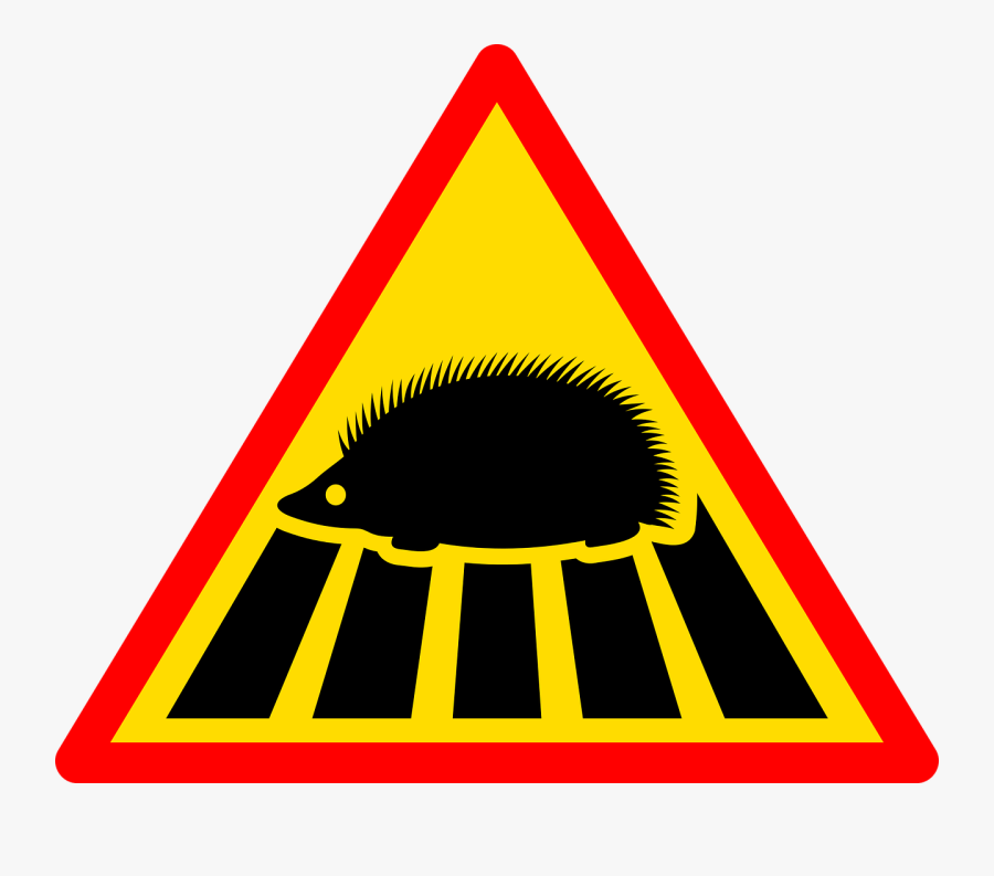 Sign, Road, Road Sign, Traffic, Road Signs, Signpost - Uk Hedgehog Warning Sign, Transparent Clipart