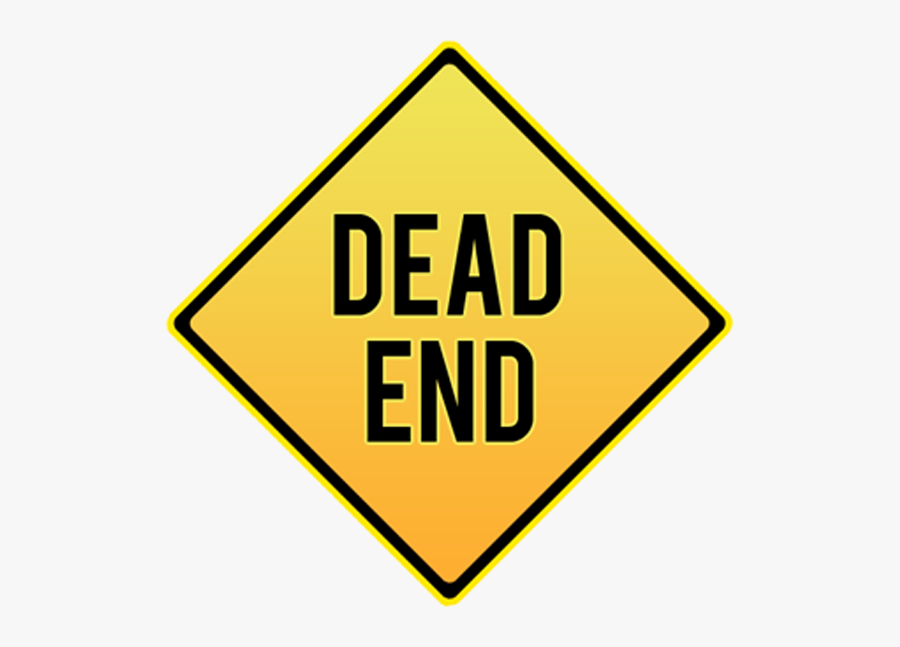 Diamond End Dead Sign Traffic Signs Clipart - Dead End Sign Cartoon, Transparent Clipart