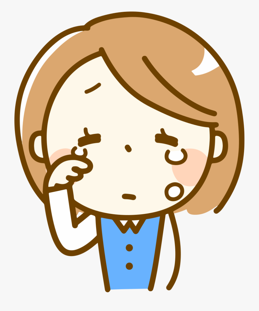 Crying Female - Girl With Idea Clipart, Transparent Clipart