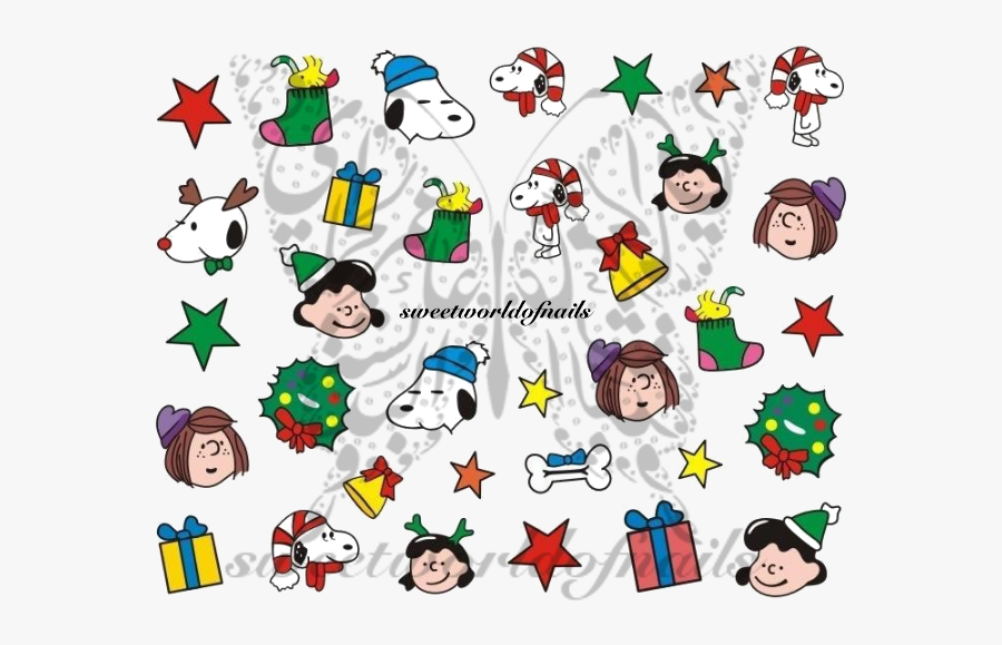 Snoopy Christmas Nail Art Nail Water Decals - 指甲 油 蜡笔 小 新, Transparent Clipart
