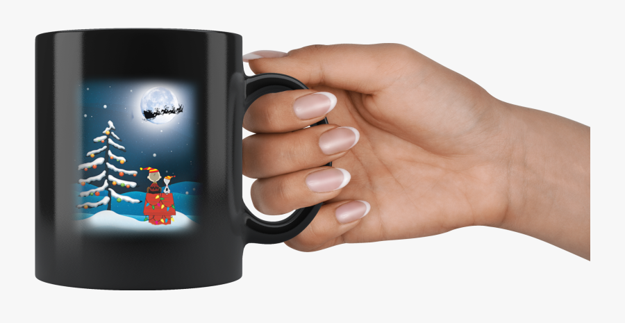 Charlie Brown And Snoopy Christmas Night Light Mug - Trump Father's Day Gift, Transparent Clipart