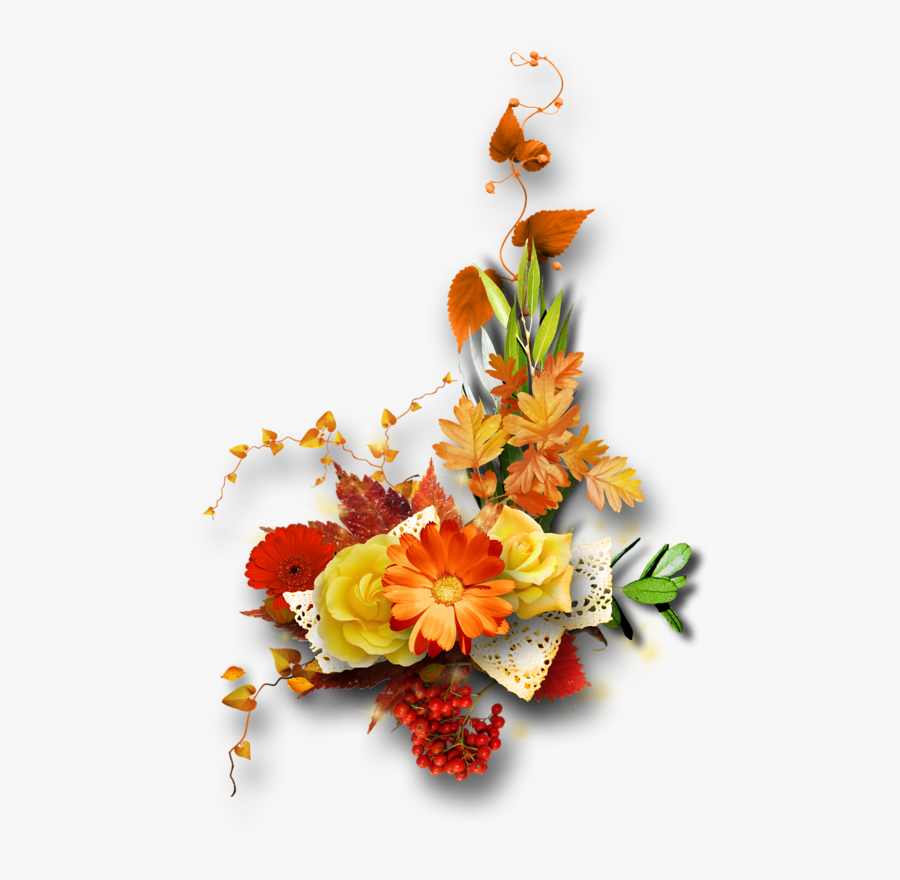 Fall Flowers Clip Art, Transparent Clipart