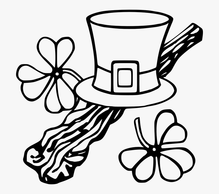 Shillelagh, Shamrock, Irish, Hat, Walking Stick - Free St Patricks Day Clip Art, Transparent Clipart