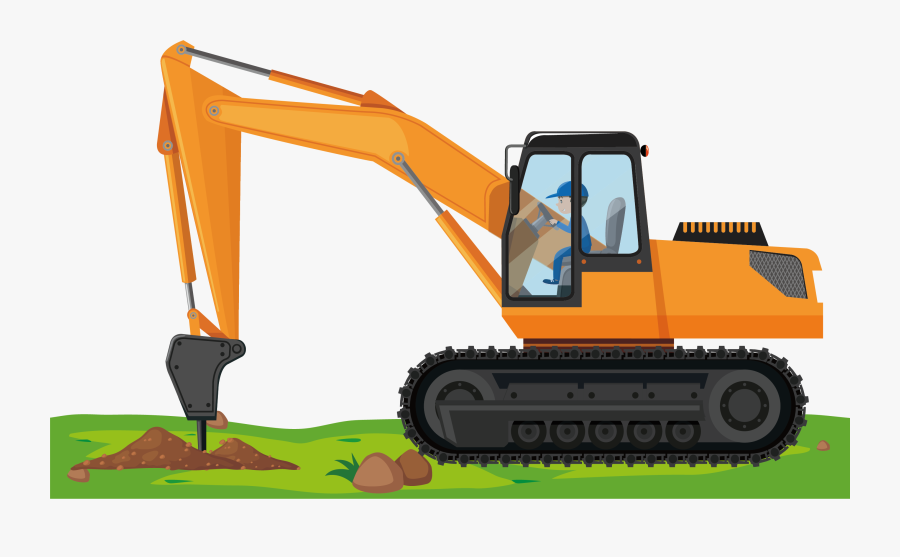 Transparent Construction Equipment Png - Drill On Ground, Transparent Clipart