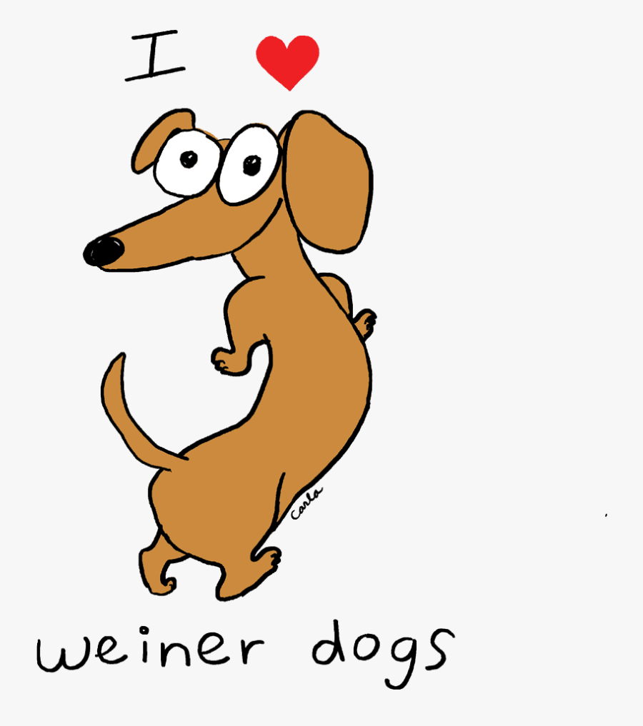 I Heart Dachshund Weiner Dogs - Weiner Dog Clip Art, Transparent Clipart