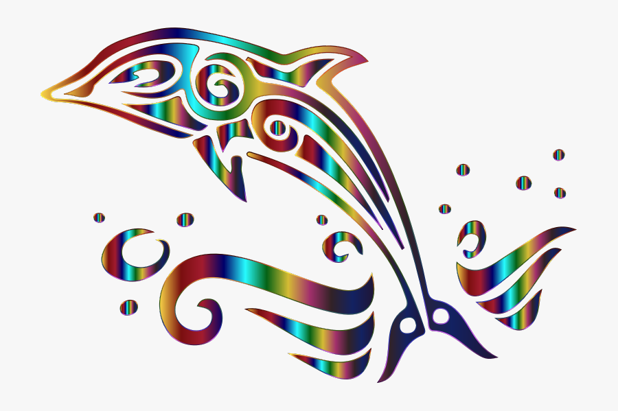 Chromatic Dolphin No Background - Silhouette Dolphin Clip Art, Transparent Clipart