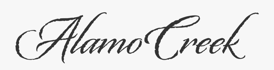 Alamo Creek - Calligraphy, Transparent Clipart