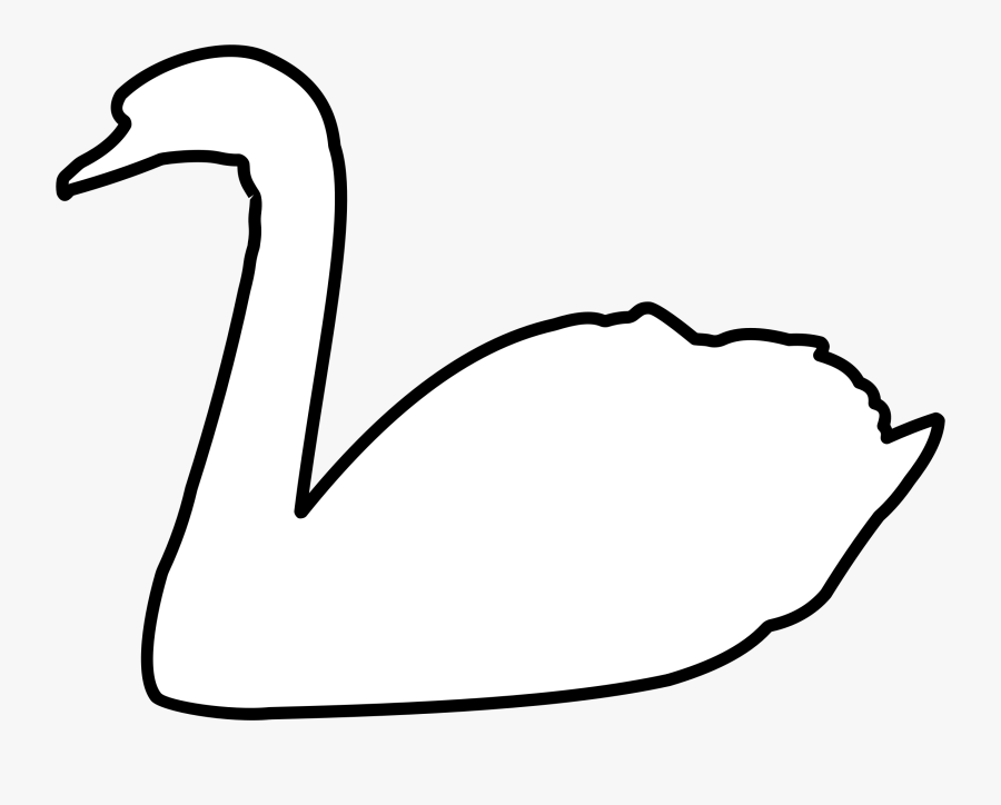 Swan Modified From Gdj Clip Arts - Swan Clip Art Black And White, Transparent Clipart