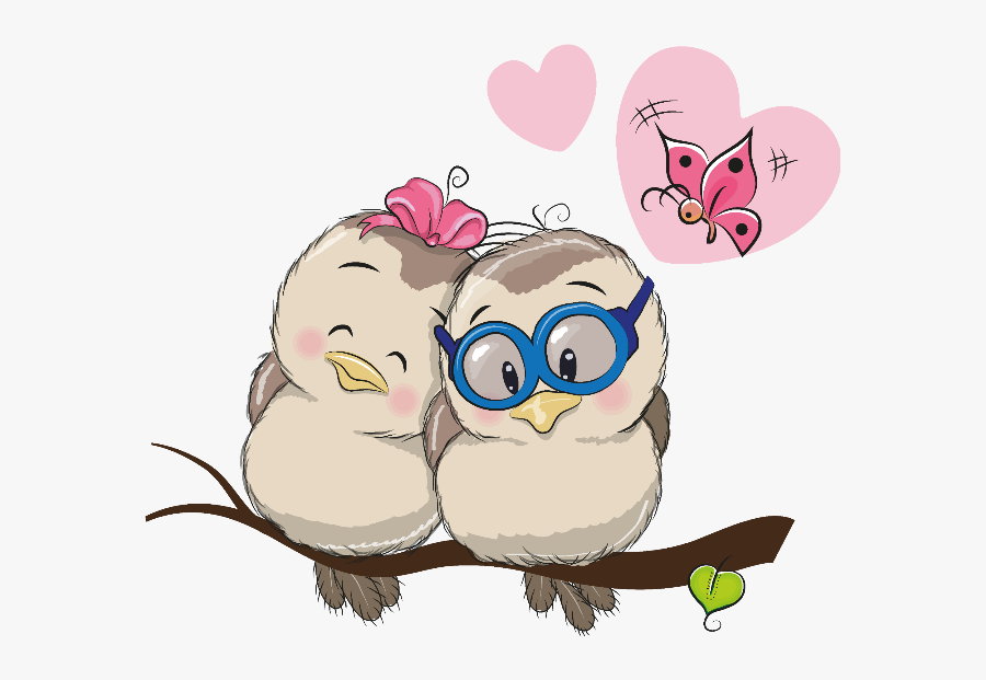 #lovebirds #love #birds - Cute Cartoon Love Birds , Free Transparent