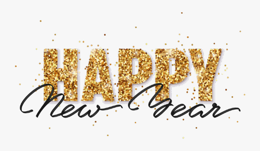 Transparent Happy New Year Png Images - Gold New Years Clip Art, Transparent Clipart
