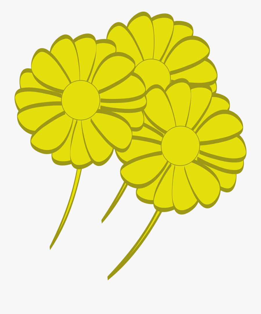 Yellow Flowers Clip Arts - Flores Desenhos Amarelas Png, Transparent Clipart