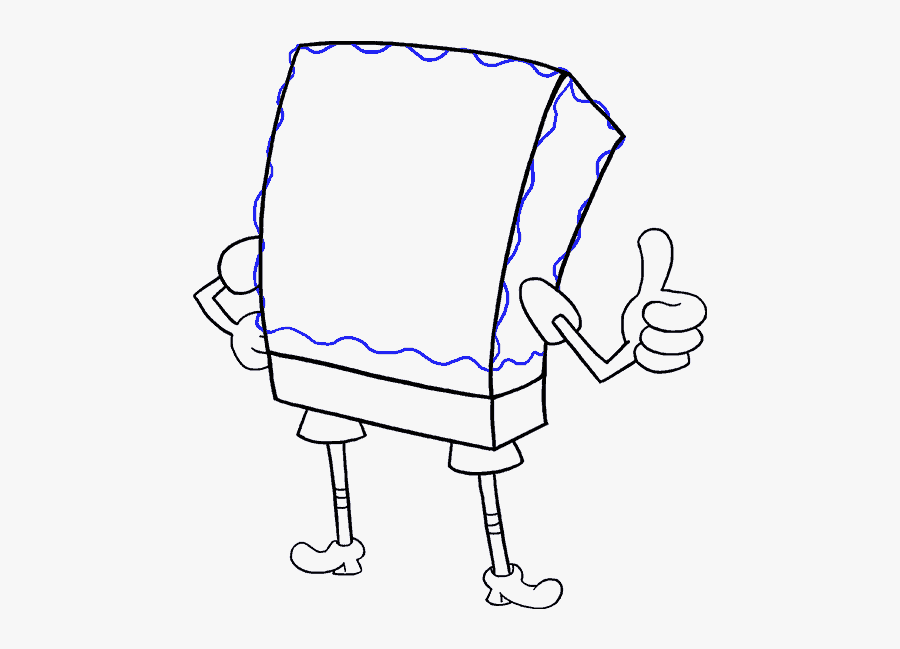 How To Draw Spongebob Easy Step - Coral Reef Drawing Easy, Transparent Clipart