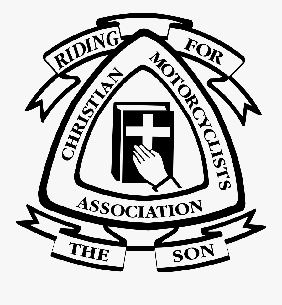 Christian Moto Association Logo Black And White - Riding For The Son Christian Motorcyclists Association, Transparent Clipart