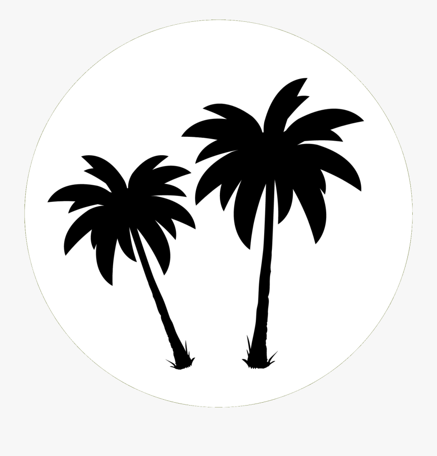 Palm Trees Clip Art Black & White - Palm Trees Clip Art Black And White, Transparent Clipart
