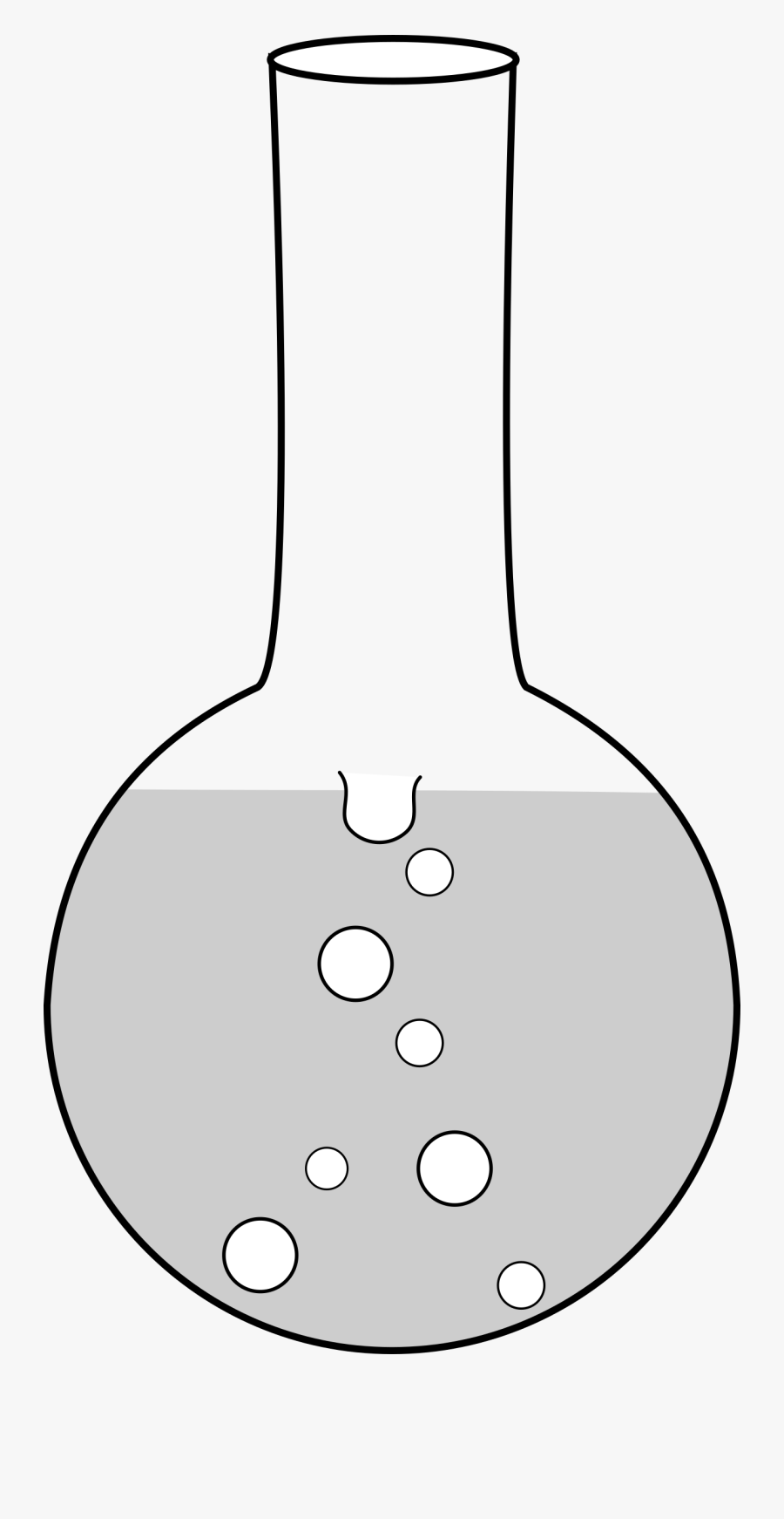 Transparent Chemistry Beaker Clipart Black And White - Laboratory Flask, Transparent Clipart