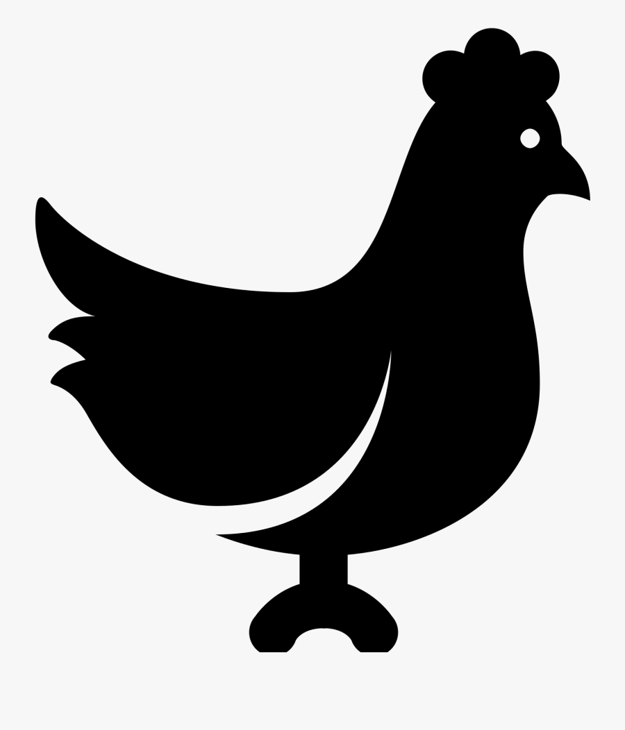 Transparent Bone Clipart Black And White - Icon Chicken, Transparent Clipart