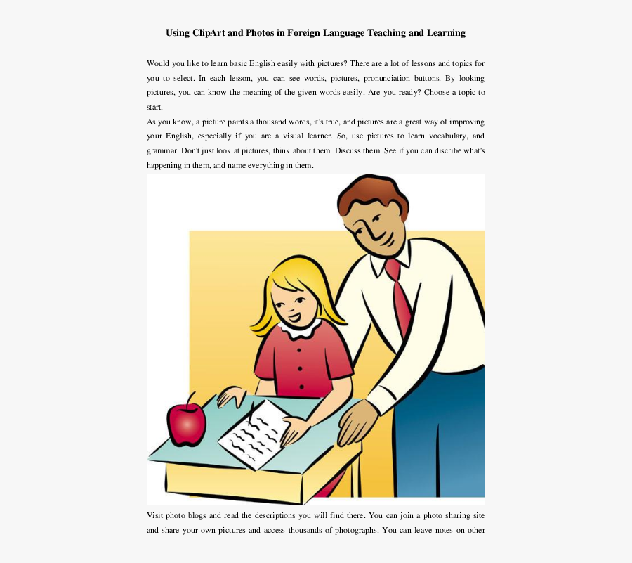 Drawing Of A Teacher And A Student, Transparent Clipart