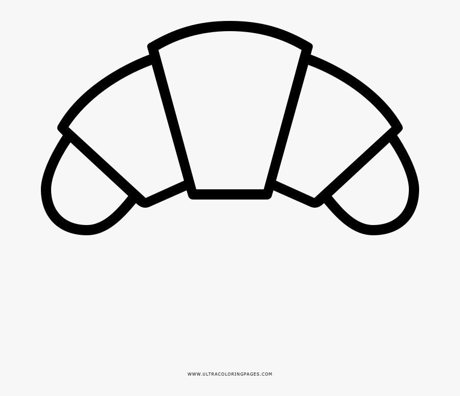 Croissant Coloring Page - Get Croissant Logo, Transparent Clipart