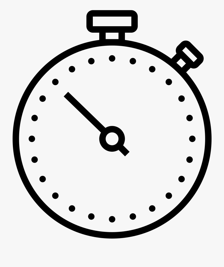 Stopwatch Clipart Time Watch - Transparent Background White Stopwatch Icon Png, Transparent Clipart