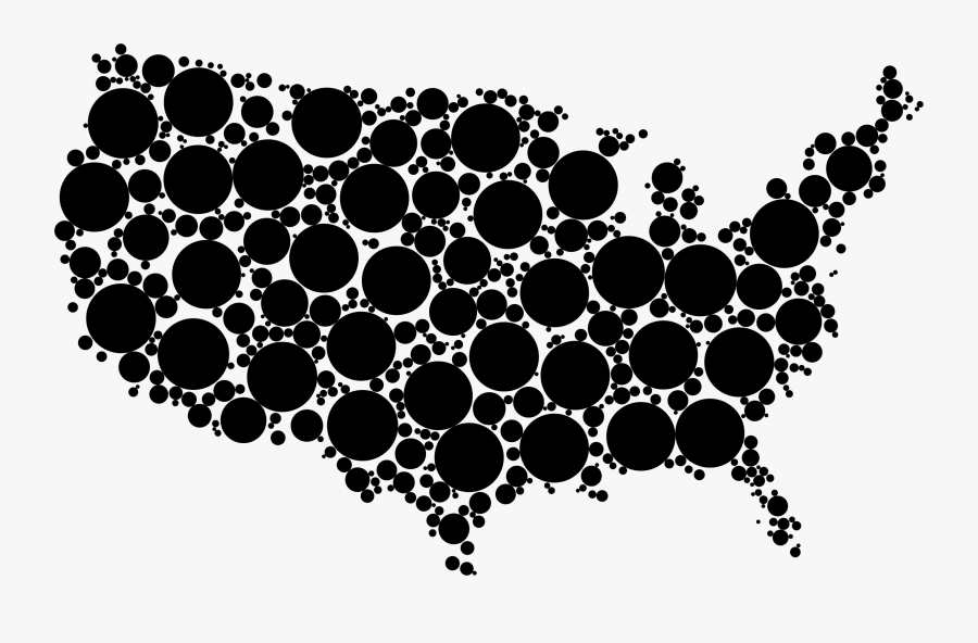 United States Map Circles Clip Arts - Circle, Transparent Clipart