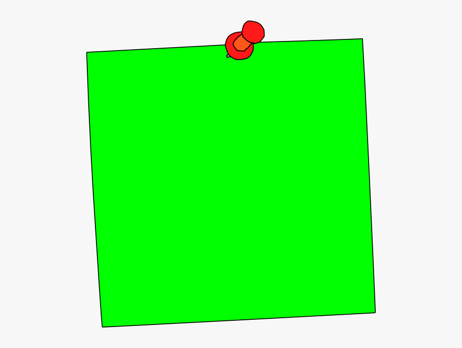 Post-it Clipart Green - Sticky Note Clipart Green, Transparent Clipart