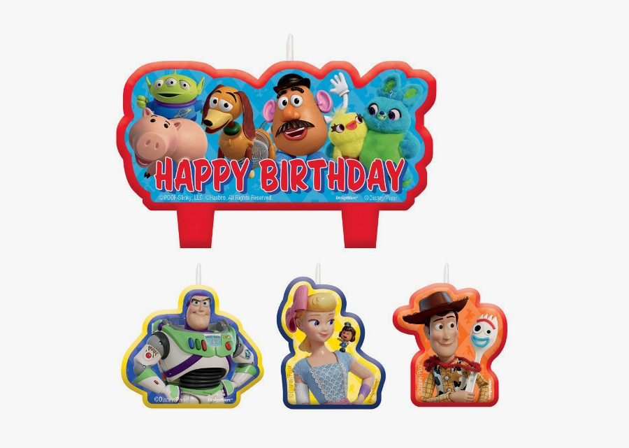 Toy Story Birthday Party Candle Set - Happy Birthday Toy Story 4, Transparent Clipart