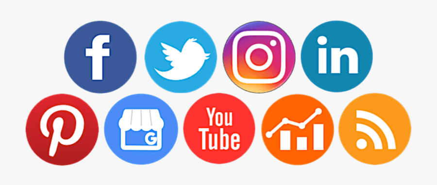 Social Media Icons - Social Media Platform Logos, Transparent Clipart