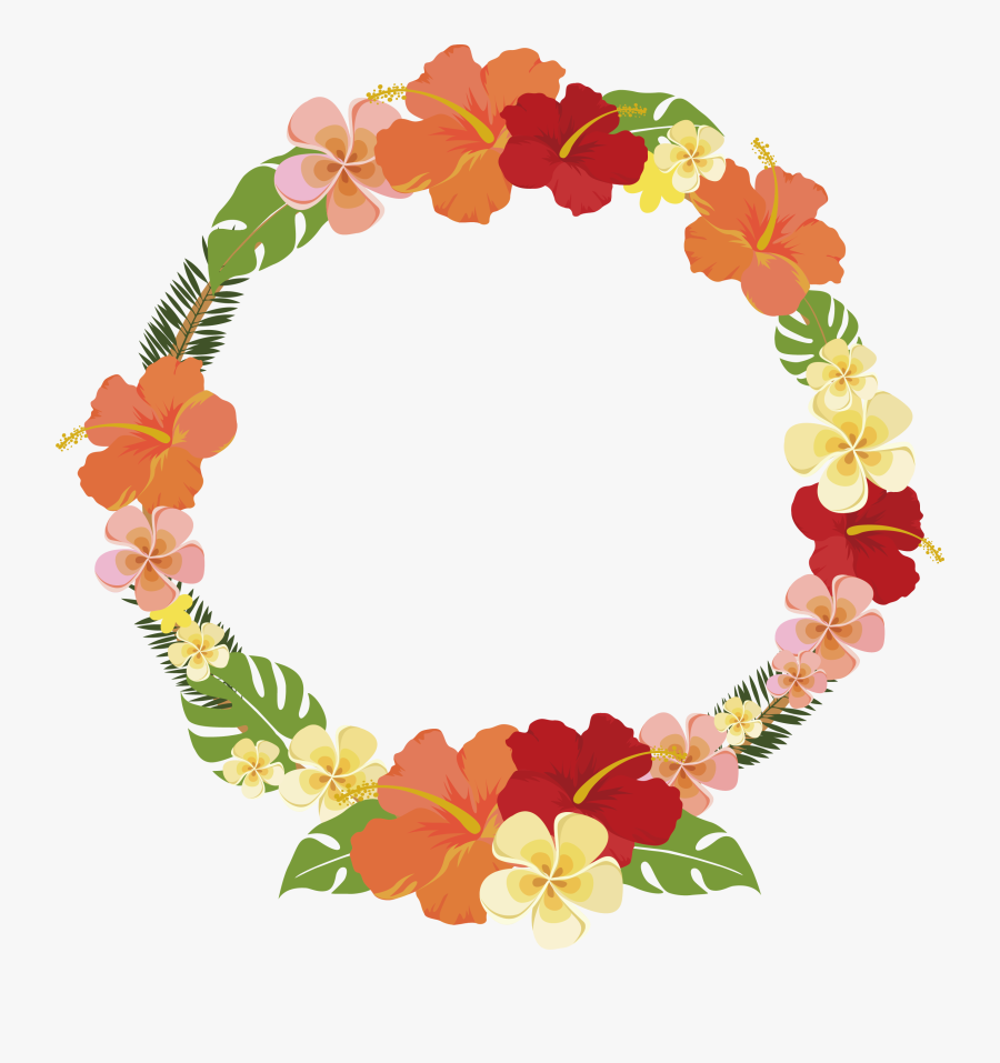 Download Decorative Summer Frame Flower Round Free Transparent - Frame Flowers Vector Png , Free ...