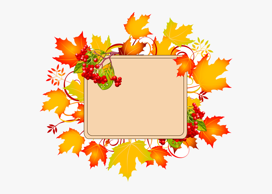 Fall Border Free Borders Clip Art On Transparent Png - September Clip Art Free, Transparent Clipart