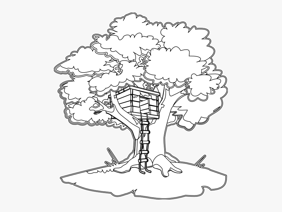 Magic Tree House Coloring Page, Transparent Clipart