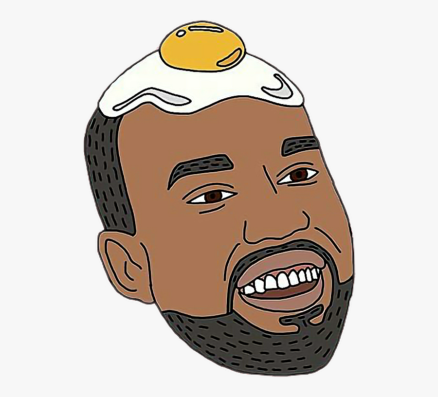 Eggs Over Yeezy🍳 Eggs Kanye Music Rap Hiphop Rnb Kanye - Transparent Png Kanye Face, Transparent Clipart