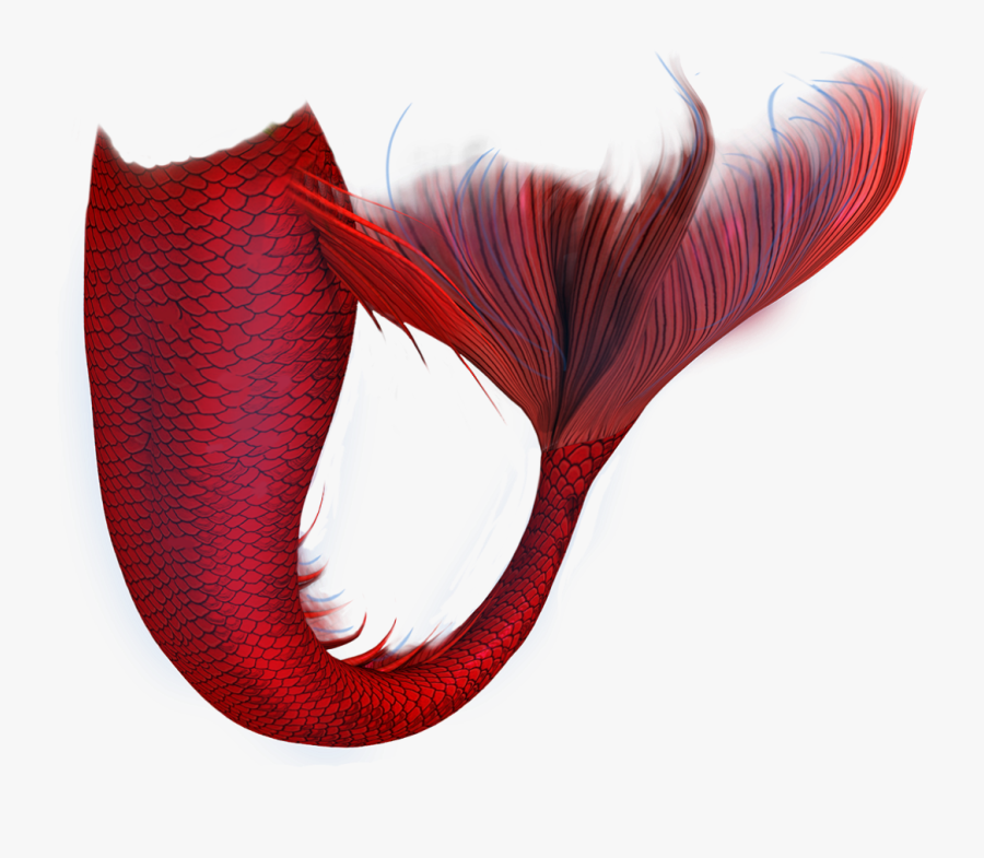 Red Mermaid Tail Png, Transparent Clipart