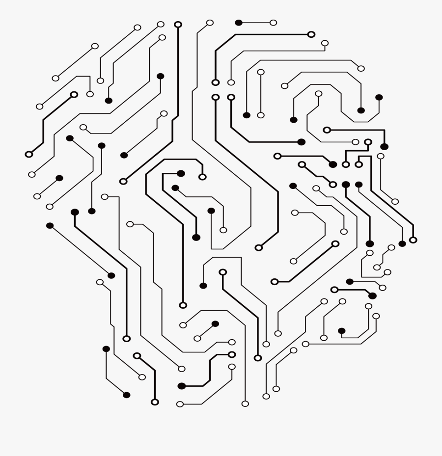 Maze Clipart Labyrinth - Circuit Abstract Human Head, Transparent Clipart