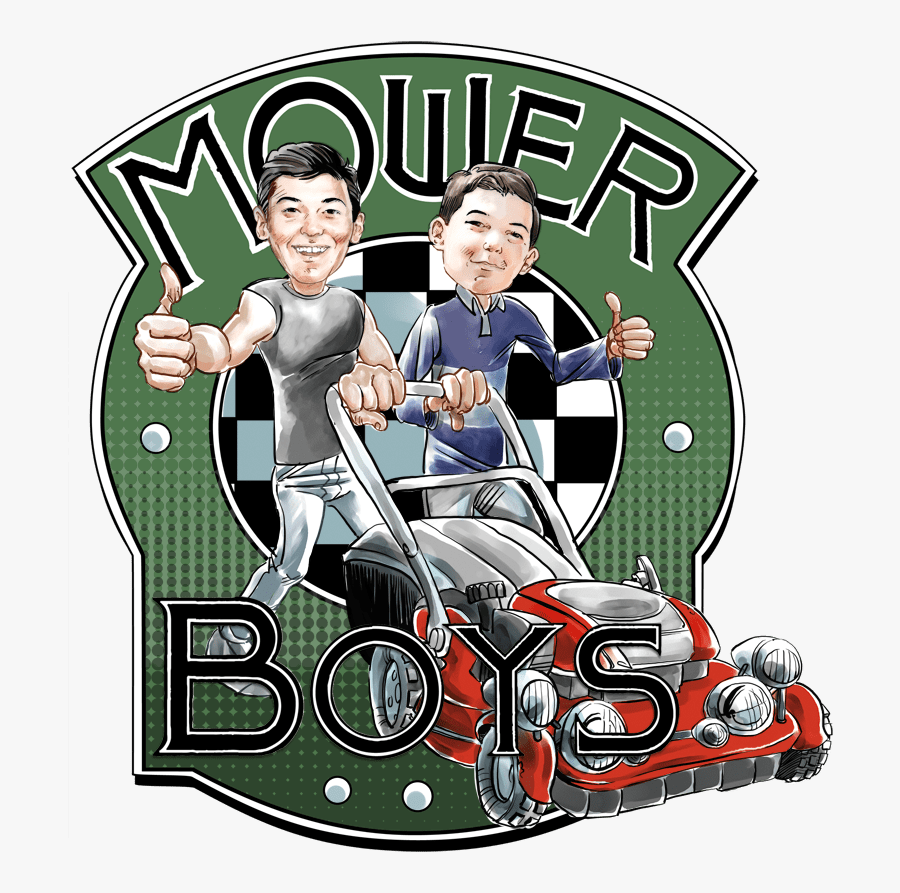 Cartoon Lawn Mower Logo, Transparent Clipart