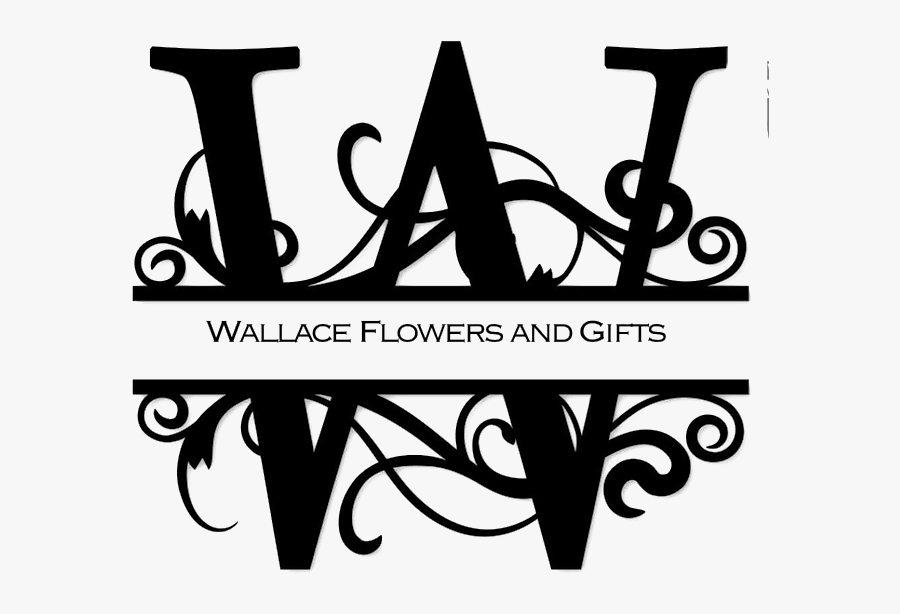 Wow Wallace Flowers And Gifts - Split Letter W, Transparent Clipart
