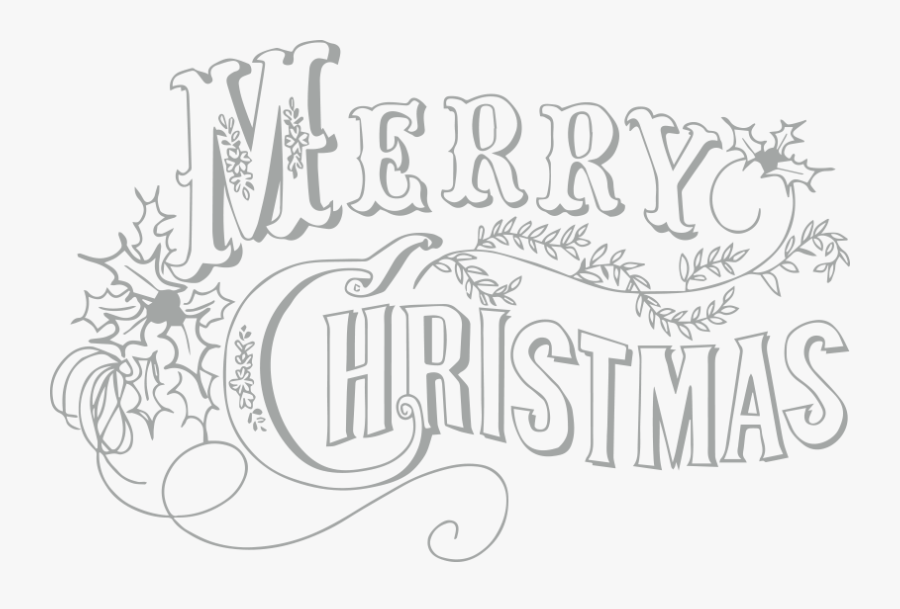 Vintage Merry Christmas, Transparent Clipart