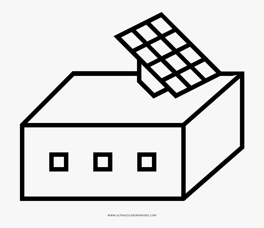 Solar Panel Coloring Page - Triangular Prism Rectangular Prism, Transparent Clipart