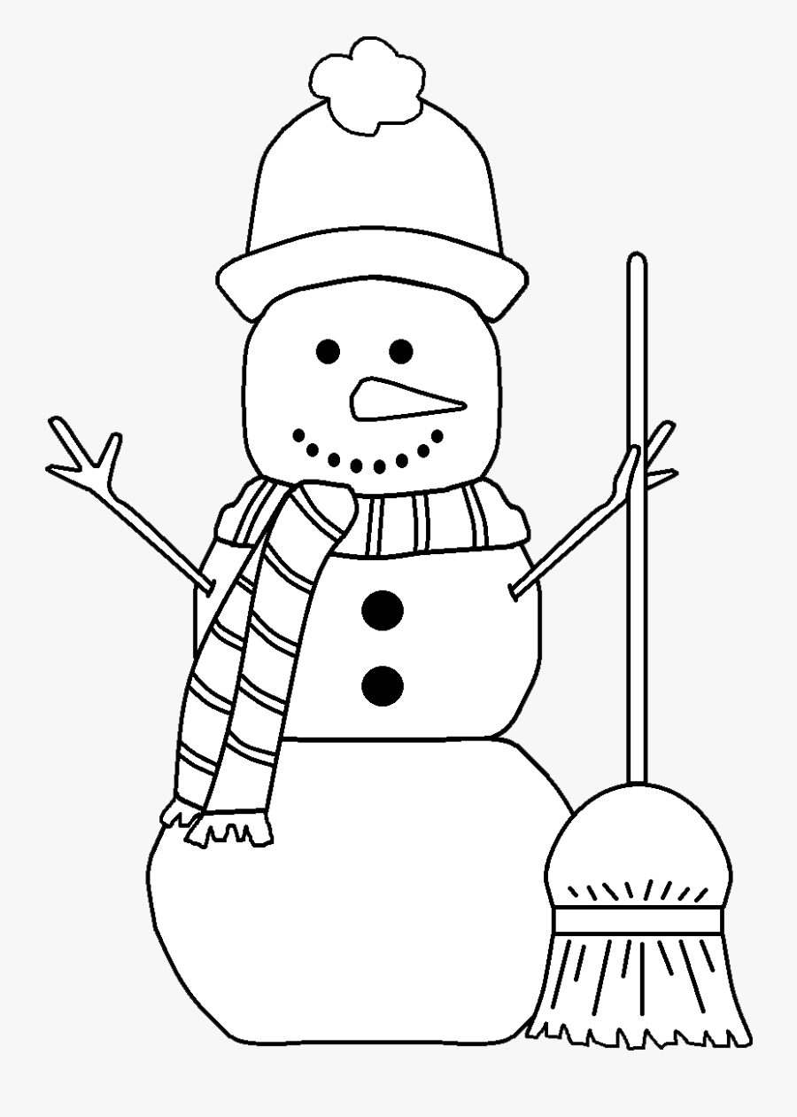 Snowman Black With White Background , Free Transparent Clipart - ClipartKey
