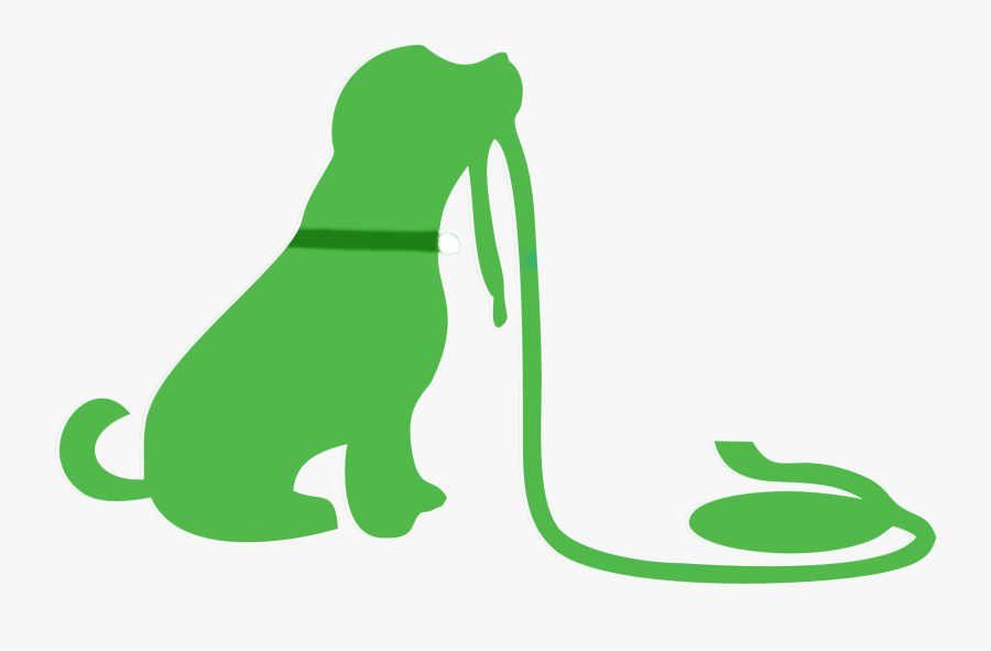 Clipart Cartoon Dog With A Leash, Transparent Clipart