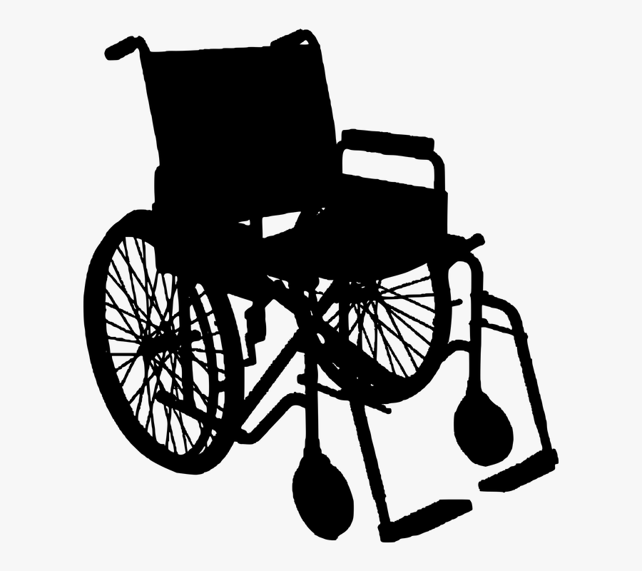 Wheelchair - Wheelchair Silhouette, Transparent Clipart