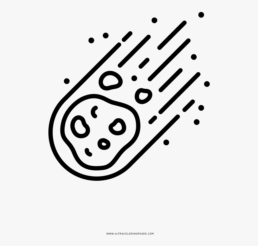 Asteroid Coloring Page - Easy To Draw Asteroid, Transparent Clipart