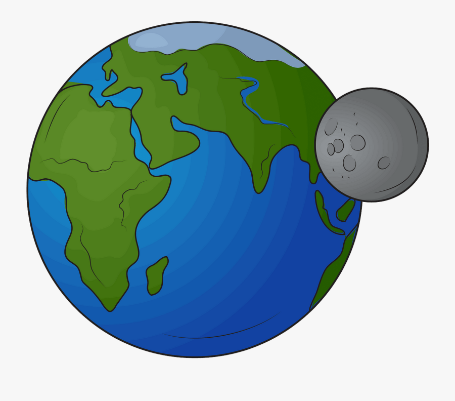 Earth And Moon Clip Art, Transparent Clipart