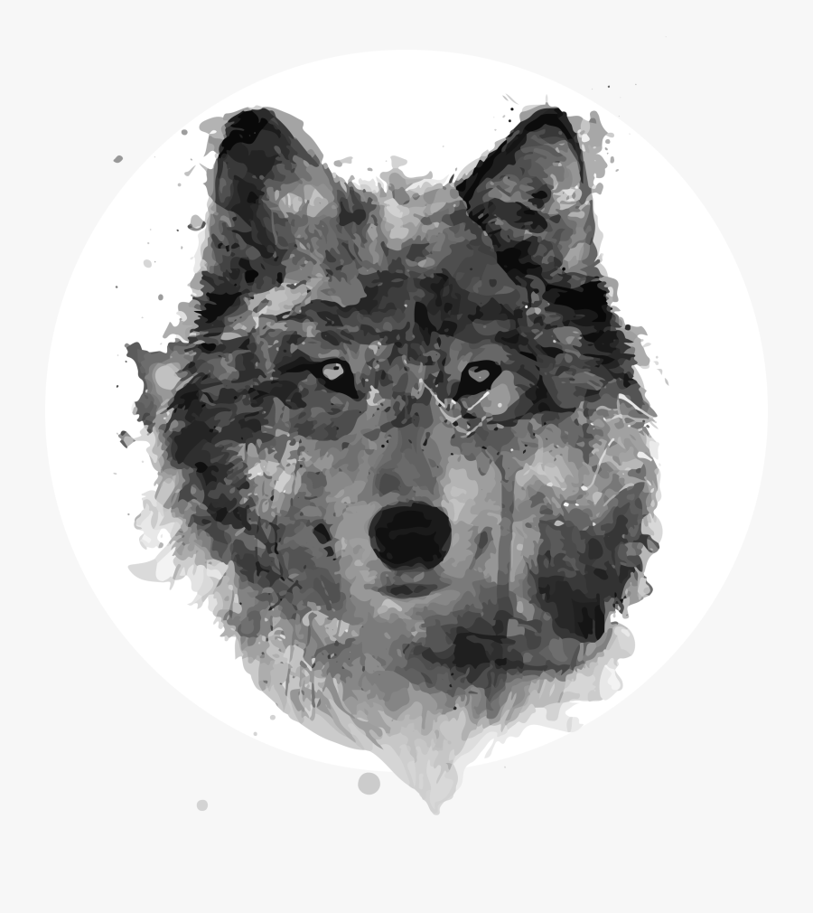 Clip Art Google Search Art Pinterest - Black Wolf In Watercolor, Transparent Clipart
