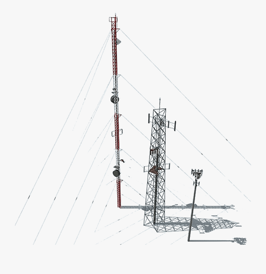 Transmission Tower, Transparent Clipart