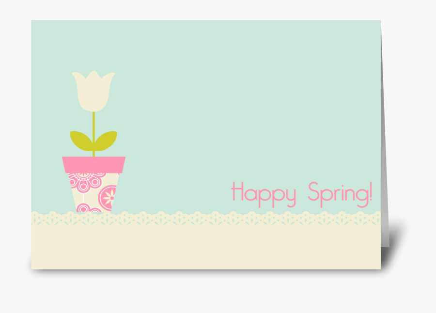 Happy Spring Greeting Card - Ice Cream, Transparent Clipart