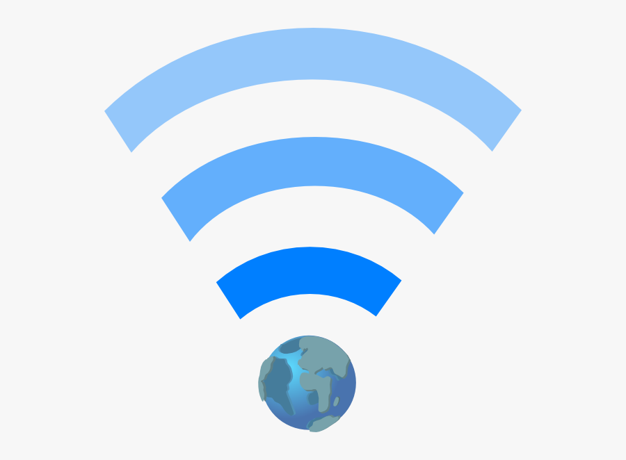 Globe Icon With Wifi Symbol, Transparent Clipart