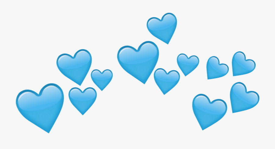 Heart Hearts Emoji Tumblr Crown Blue Png Emoji Crown - Blue Heart Crown Transparent, Transparent Clipart